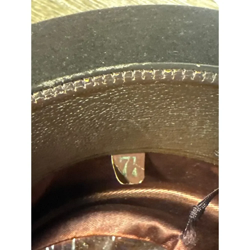 Vintage 1960s Richman Brothers Pork Pie Hat 7 1/4 Brown Felt Telescope Crown 60s